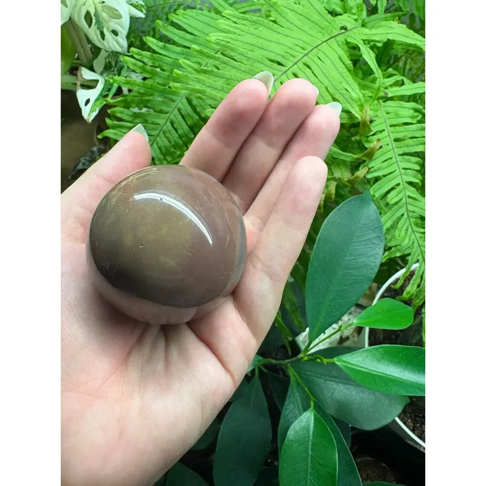 Polychrome Jasper Sphere – Earthy Red & Grey Orb - Picture 5 of 10